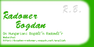 radomer bogdan business card